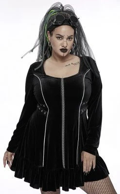 Punk Rave Mircea Velvet Dress | Plus Size Clothing
