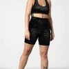 Killstar Misfortune Velvet Cycle Shorts Clothing 2 Killstar Misfortune Velvet Cycle Shorts Clothing