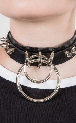 Cold Black Heart Miss Fortune Spiked Choker