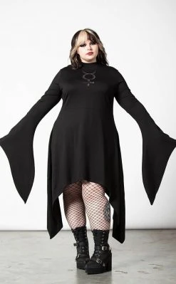 Killstar Mistress Mercury Long Sleeve Dress Clothing