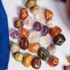 Crystals Mixed Stone Elder Futhark Viking Rune Set Home Decor