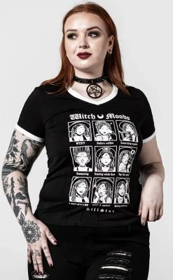 Killstar Clothing Moody V Neck T-Shirt