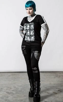 Killstar Clothing Moody V Neck T-Shirt