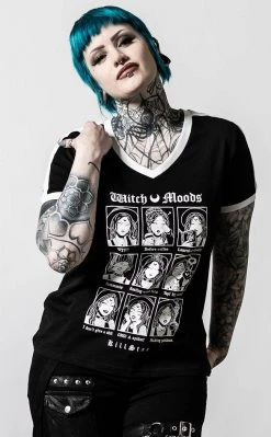 Killstar Clothing Moody V Neck T-Shirt