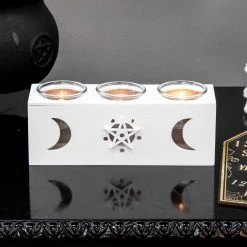 TB Moon & Star White Candle Holder
