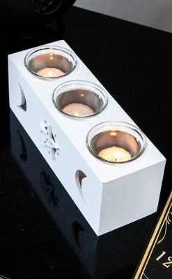 TB Moon & Star White Candle Holder