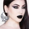 Killstar Jewellery Moonlit Hoop Earrings | Silver
