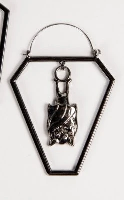 TB Mortal Perch Coffin Plug Hoops | Earrings