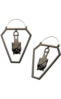 TB Mortal Perch Coffin Plug Hoops | Earrings