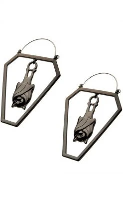TB Mortal Perch Coffin Plug Hoops | Earrings