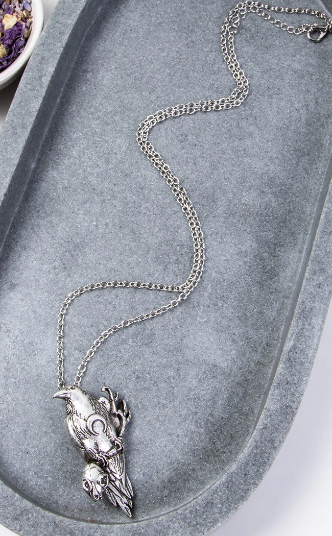 Gothic Jewellery Muninn Necklace Accessories 4 Gothic Jewellery Muninn Necklace Accessories