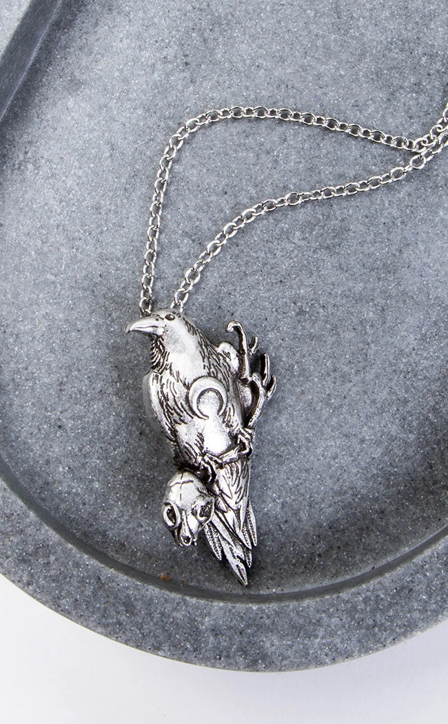 Gothic Jewellery Muninn Necklace Accessories 3 Gothic Jewellery Muninn Necklace Accessories