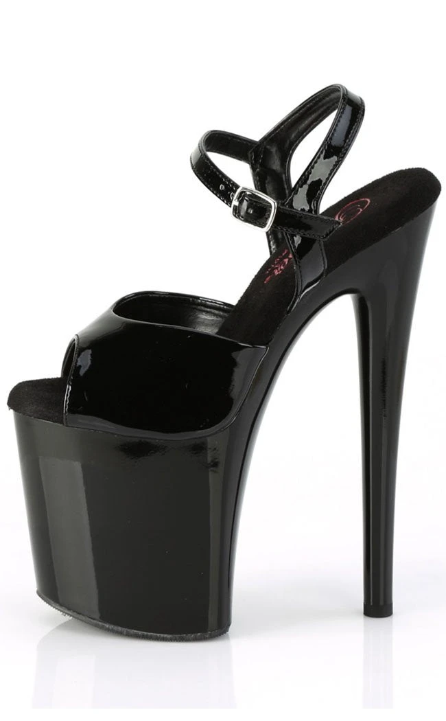 Pleaser NAUGHTY-809 Black Patent Heels 5 Pleaser NAUGHTY-809 Black Patent Heels