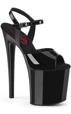 Pleaser NAUGHTY-809 Black Patent Heels