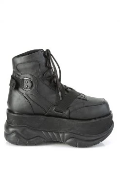 Demonia Shoes NEPTUNE-181 Black Vegan Leather Platform Ankle Boots 11 Demonia Shoes NEPTUNE-181 Black Vegan Leather Platform Ankle Boots