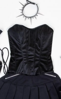 Tragic Beautiful Nemesis Velvet Corset 24 Tragic Beautiful Nemesis Velvet Corset