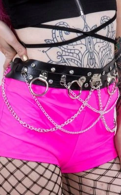 Music Legs Clothing Neon Pink Lycra Booty Shorts