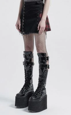 Punk Rave Clothing Nicked It! Denim Mini Skirt