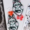 Drop Dead Gorgeous Night Vision Chandelier Earrings Jewellery
