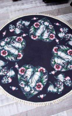 Drop Dead Gorgeous Night Vision Fringed Rug