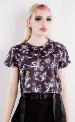 Drop Dead Gorgeous Clothing Nightmaid Crop Tee