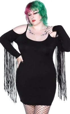 Killstar Nix Fringe Dress Clothing 7 Killstar Nix Fringe Dress Clothing