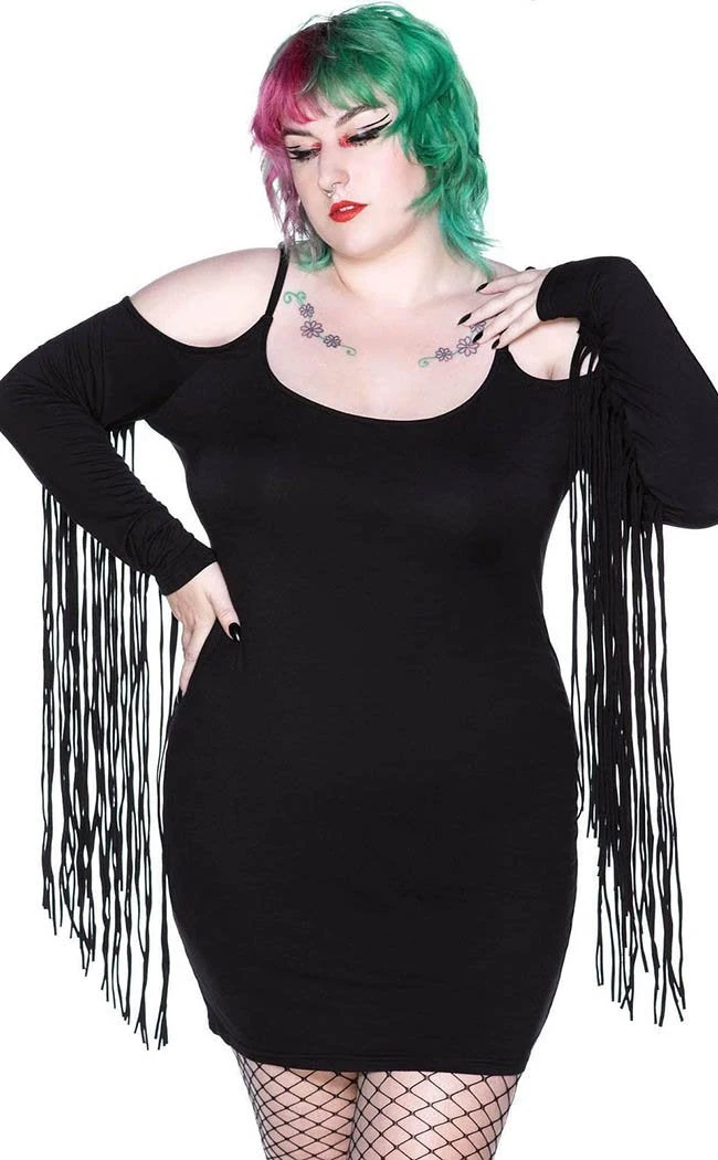 Killstar Nix Fringe Dress Clothing 4 Killstar Nix Fringe Dress Clothing