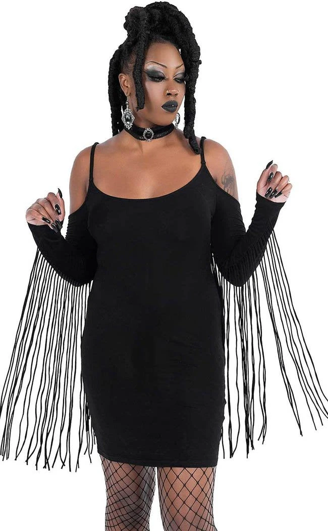 Killstar Nix Fringe Dress Clothing 5 Killstar Nix Fringe Dress Clothing