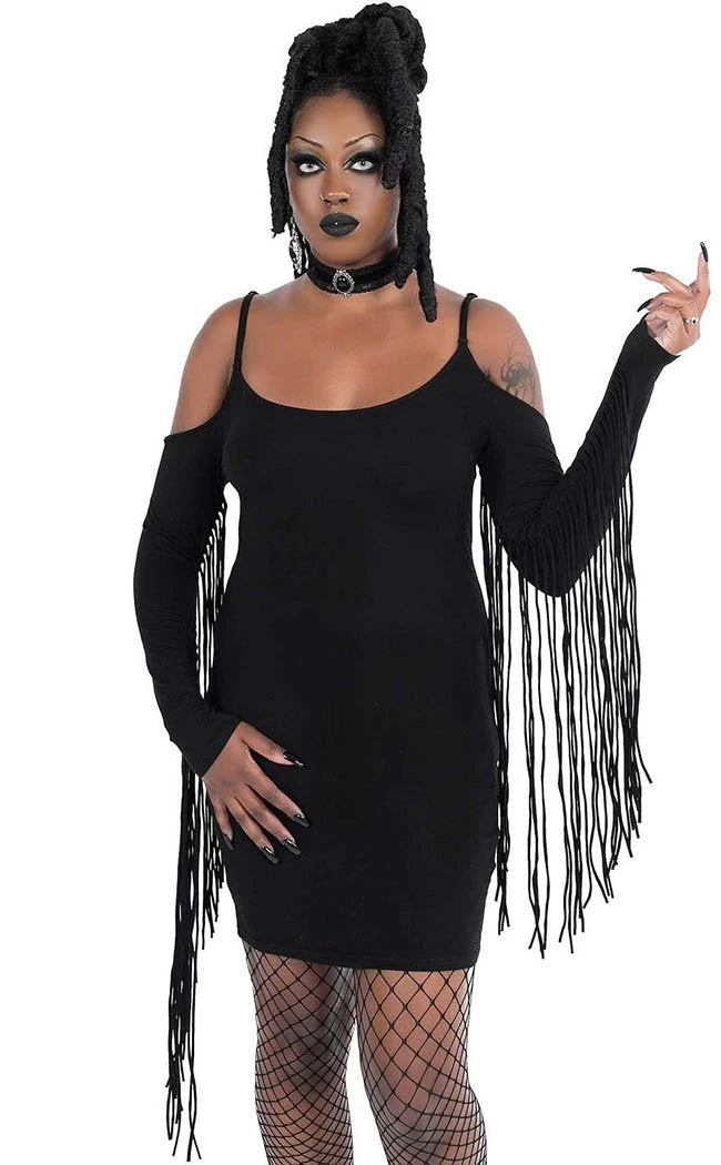 Killstar Nix Fringe Dress Clothing 3 Killstar Nix Fringe Dress Clothing