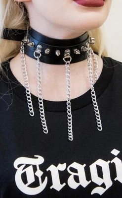 Cold Black Heart No Control Choker Chokers