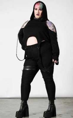 Killstar No Hang Ups Cropped Hoodie