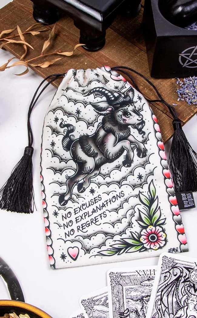 Drop Dead Gorgeous No Regrets Velvet Tarot Bag Home Decor 4 Drop Dead Gorgeous No Regrets Velvet Tarot Bag Home Decor
