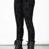 Killstar Clothing Nora Flocked Trousers 1 Killstar Clothing Nora Flocked Trousers