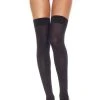 Music Legs Not So Basic Thigh High Stockings Black Clothing