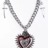 Cold Black Heart Not So Sacred Necklace Jewellery
