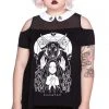 Killstar Clothing Nunsense Collar Cold Shoulder Top 1 Killstar Clothing Nunsense Collar Cold Shoulder Top