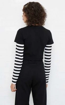 Mary Wyatt Oblina Long Sleeve Crop Tee