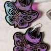 Drop Dead Gorgeous Obsidian Luna Moth Earrings