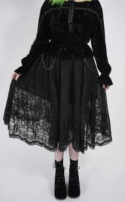Punk Rave Clothing Oleanna Lace Skirt | Plus Size