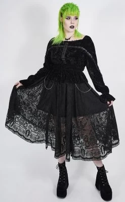 Punk Rave Clothing Oleanna Lace Skirt | Plus Size