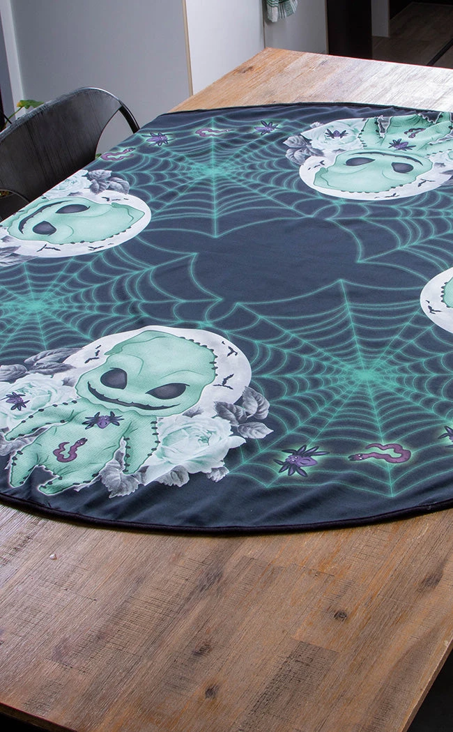 Rose Demon Home & Gifts Oogie Boogie Tablecloth | Round 10 Rose Demon Home & Gifts Oogie Boogie Tablecloth | Round