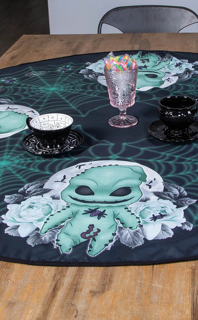 Rose Demon Home & Gifts Oogie Boogie Tablecloth | Round 11 Rose Demon Home & Gifts Oogie Boogie Tablecloth | Round