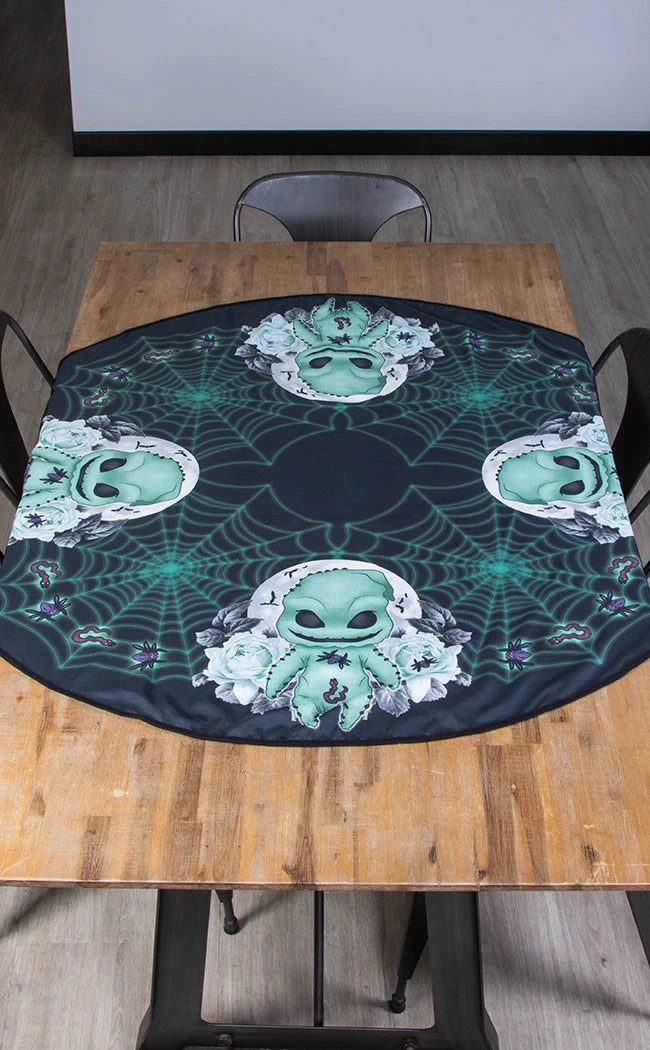 Rose Demon Home & Gifts Oogie Boogie Tablecloth | Round 3 Rose Demon Home & Gifts Oogie Boogie Tablecloth | Round