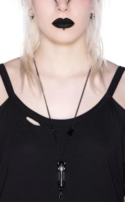 Killstar Ophelia Vial Necklace | Black