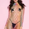 Music Legs Clothing Over The Rainbow Diamond Mesh Mini Dress 2 Music Legs Clothing Over The Rainbow Diamond Mesh Mini Dress