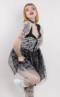 Punk Rave Clothing Overgrown Checkered Dress 12 Punk Rave Clothing Overgrown Checkered Dress