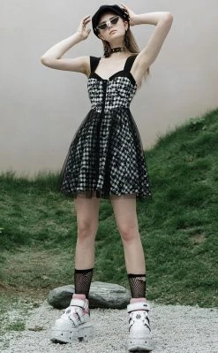 Punk Rave Clothing Overgrown Checkered Dress 14 Punk Rave Clothing Overgrown Checkered Dress