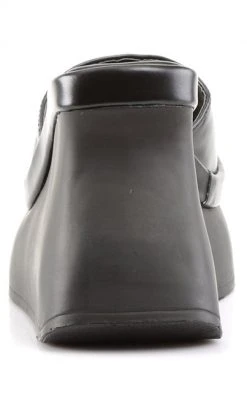 Demonia PACE-01 Black Vegan Leather Slide Sandals (Au Stock) Shoes