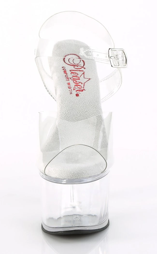 Pleaser PASSION-708 Clear Platform Heels Pole Shoes 4 Pleaser PASSION-708 Clear Platform Heels Pole Shoes