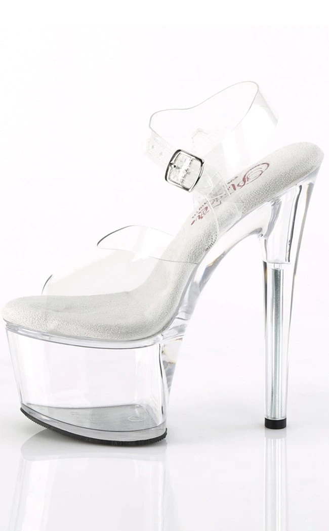 Pleaser PASSION-708 Clear Platform Heels Pole Shoes 5 Pleaser PASSION-708 Clear Platform Heels Pole Shoes